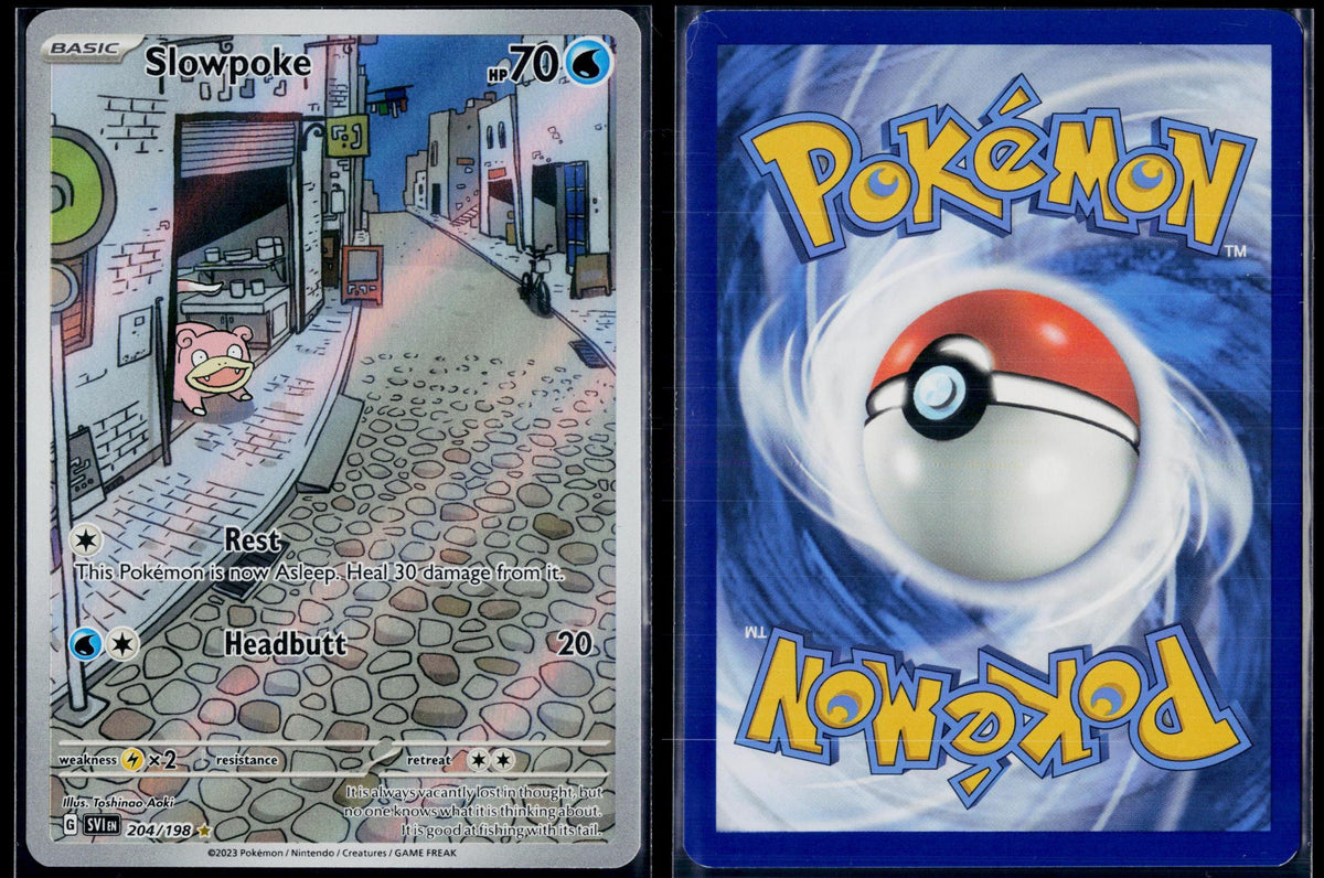 SLOWPOKE 204/198 POKEMON SCARLET & VIOLET ILLUSTRATION RARE HOLO NM