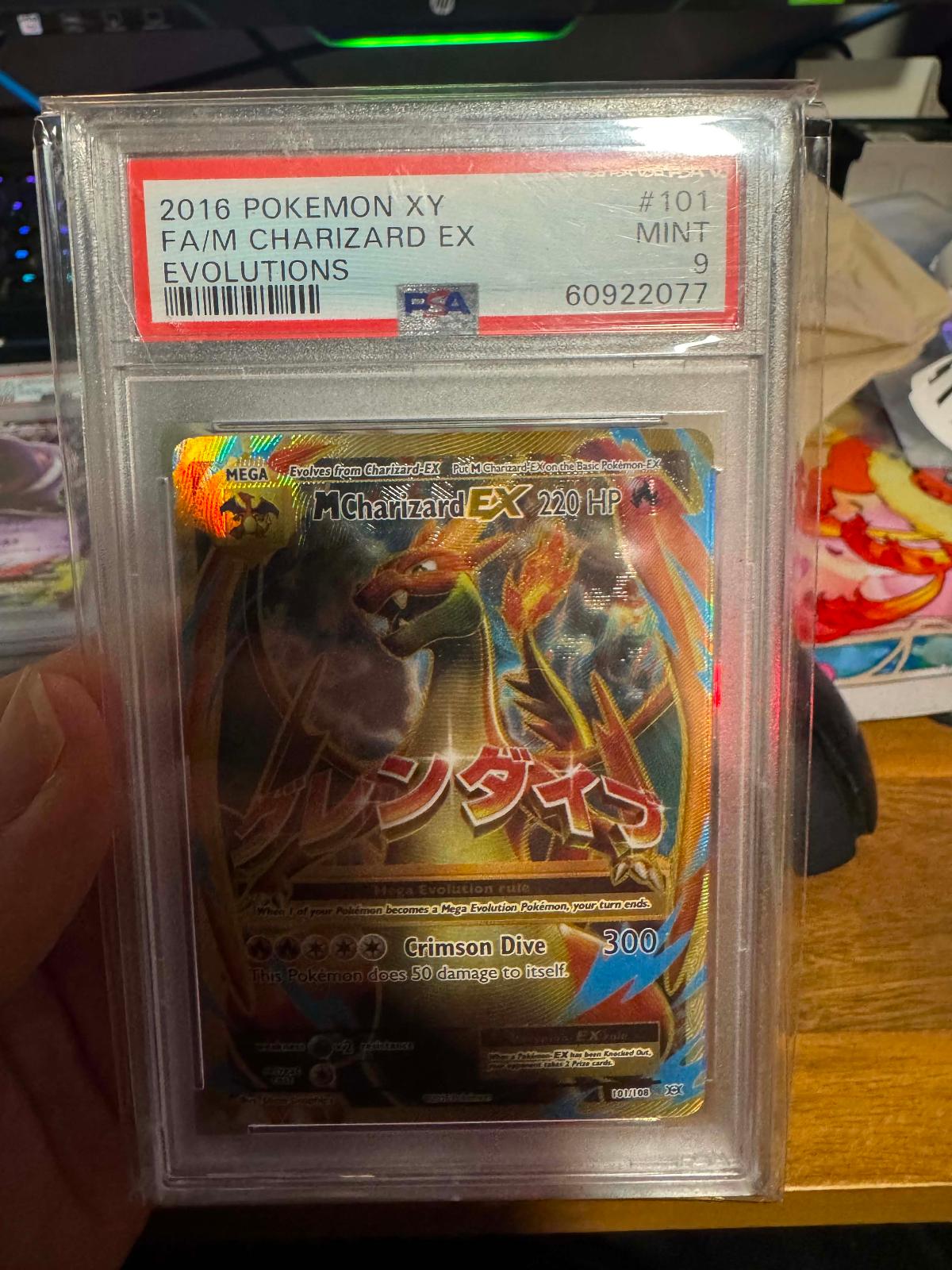 M CHARIZARD EX 101/108 PSA 9 POKEMON EVOLUTIONS