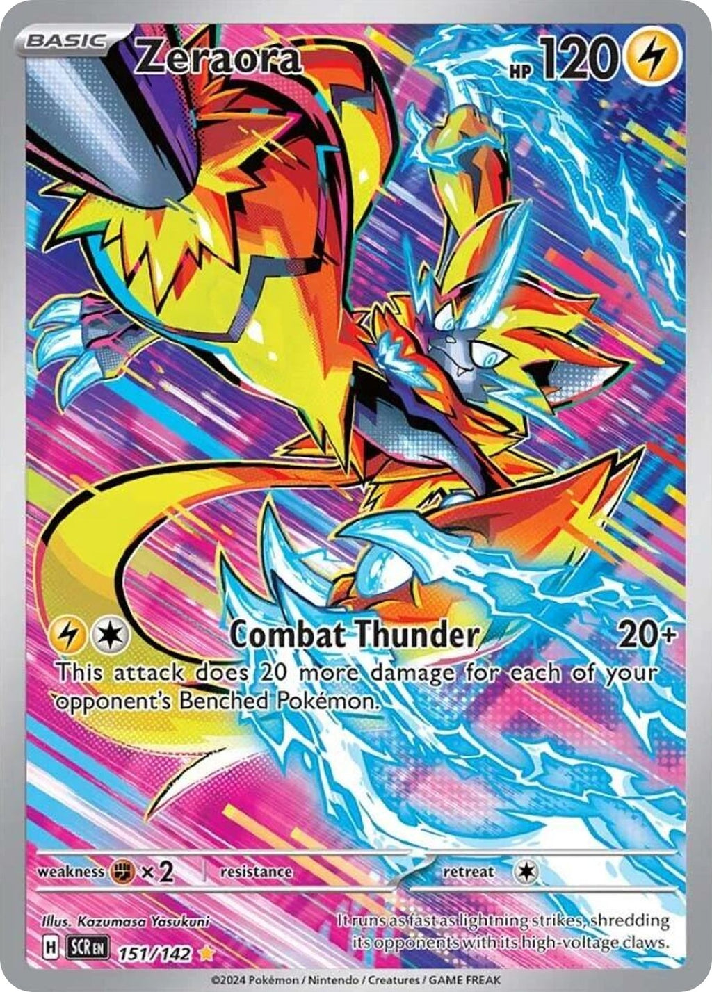 ZERAORA 151/142 🐬 POKEMON STELLAR CROWN IR ☀️ HOLO NM/M 🌴