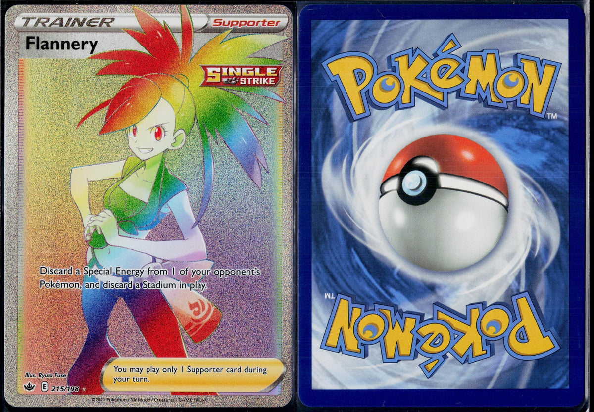 FLANNERY 215/198 POKEMON CHILLING REIGN RAINBOW RARE HOLO NM