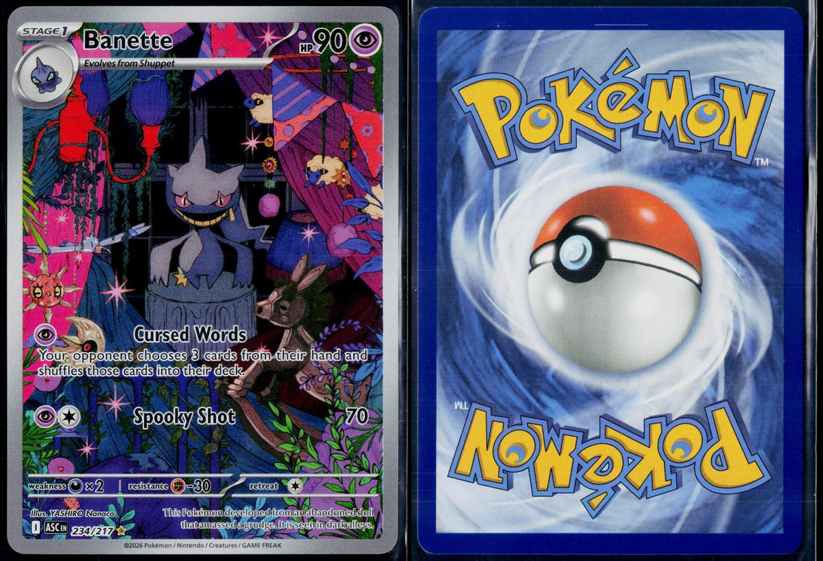 BANETTE 234/217 POKEMON ASCENDED HEROES ILLUSTRATION RARE NM