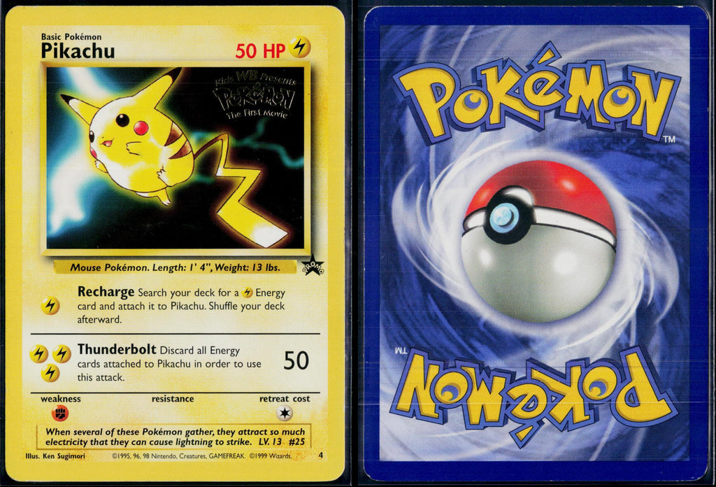 PIKACHU 4 POKEMON WIZARDS BLACK STAR PROMOS P LP