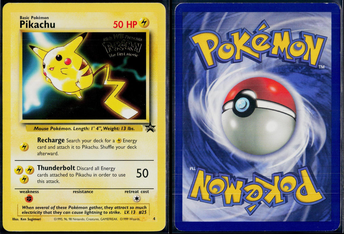 PIKACHU 4 POKEMON WIZARDS BLACK STAR PROMOS P LP