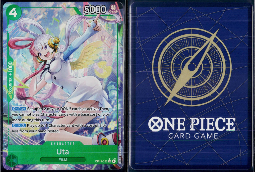 UTA (ALTERNATE ART) OP13-023 ONE PIECE CARRYING ON HIS WILL SR FOIL NM
