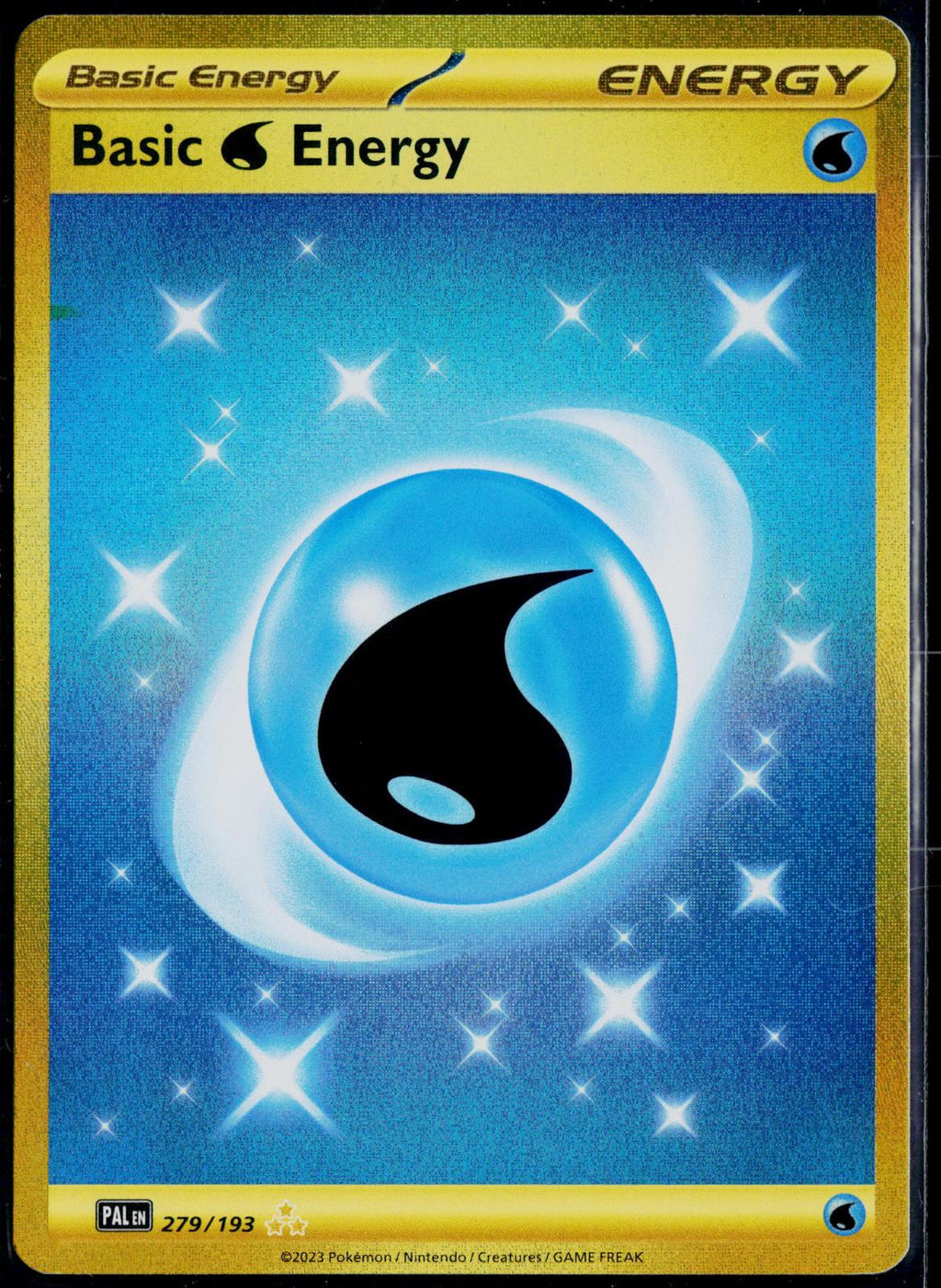 BASIC WATER ENERGY 279/193 POKEMON PALDEA EVOLVED HYPER RARE HOLO NM
