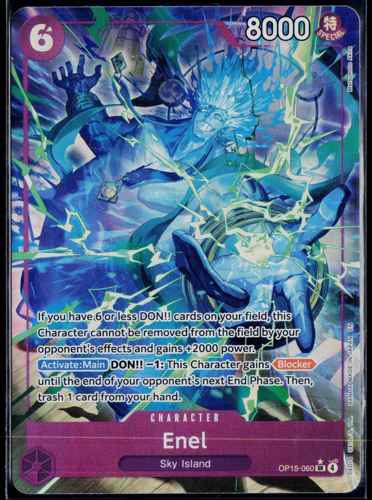 ENEL (ALTERNATE ART) OP15-060 ONE PIECE ADVENTURE ON KAMI'S ISLAND SR FOIL NM