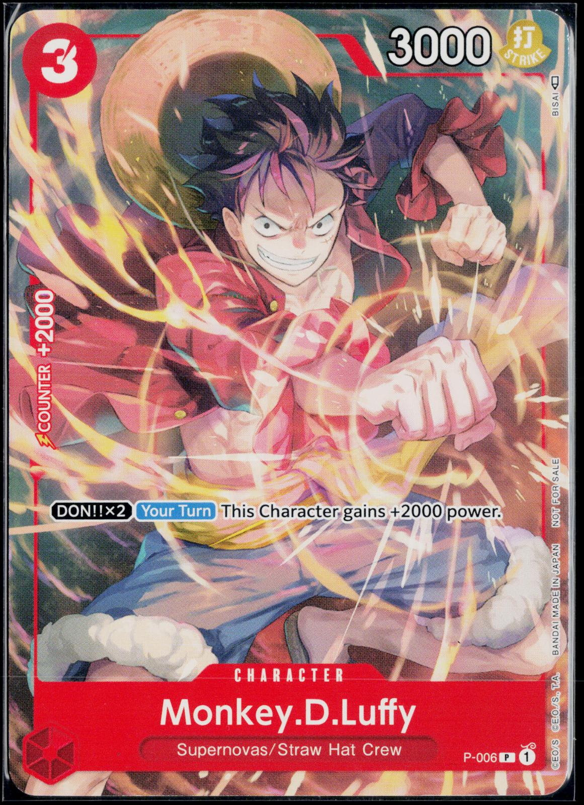 MONKEY.D.LUFFY - P-006 (TOURNAMENT PACK VOL. 1) P-006 ONE PIECE NM