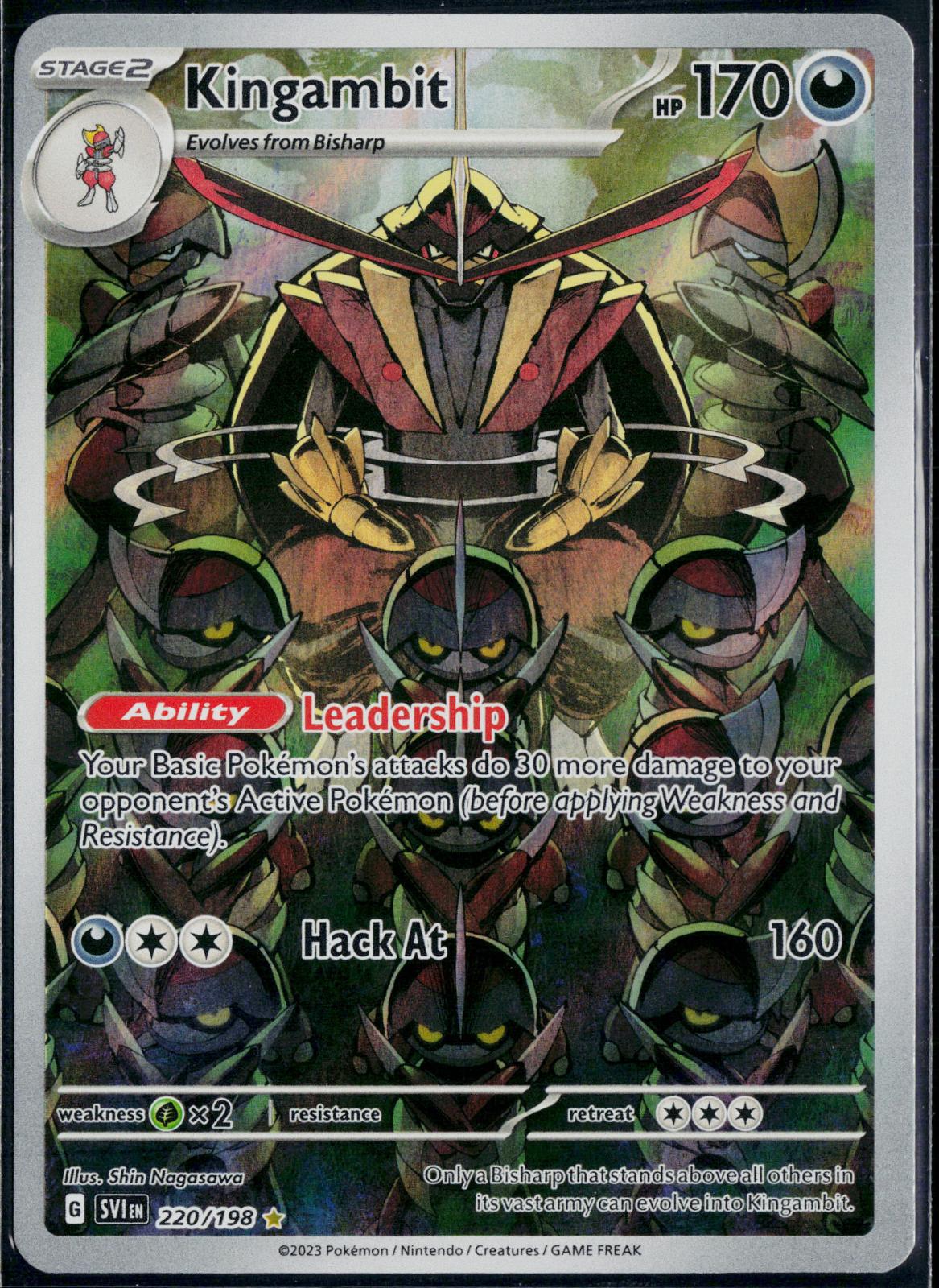 KINGAMBIT 220/198 POKEMON SCARLET & VIOLET ILLUSTRATION RARE HOLO NM