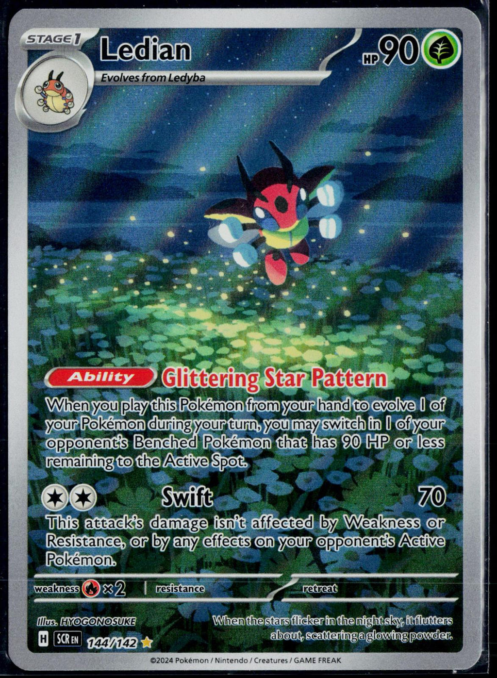 LEDIAN 144/142 POKEMON STELLAR CROWN ILLUSTRATION RARE NM
