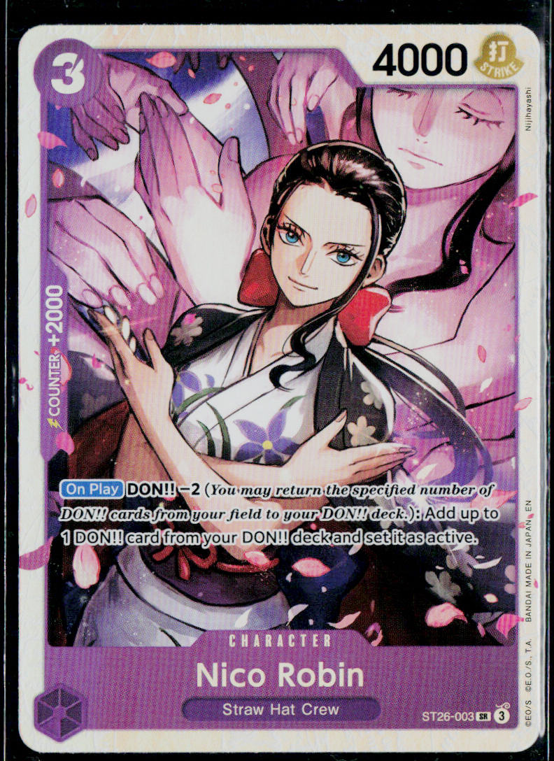 NICO ROBIN ST26-003 ONE PIECE STARTER DECK 26: PURPLE/BLACK MONKEY.D.LUFFY SR NM