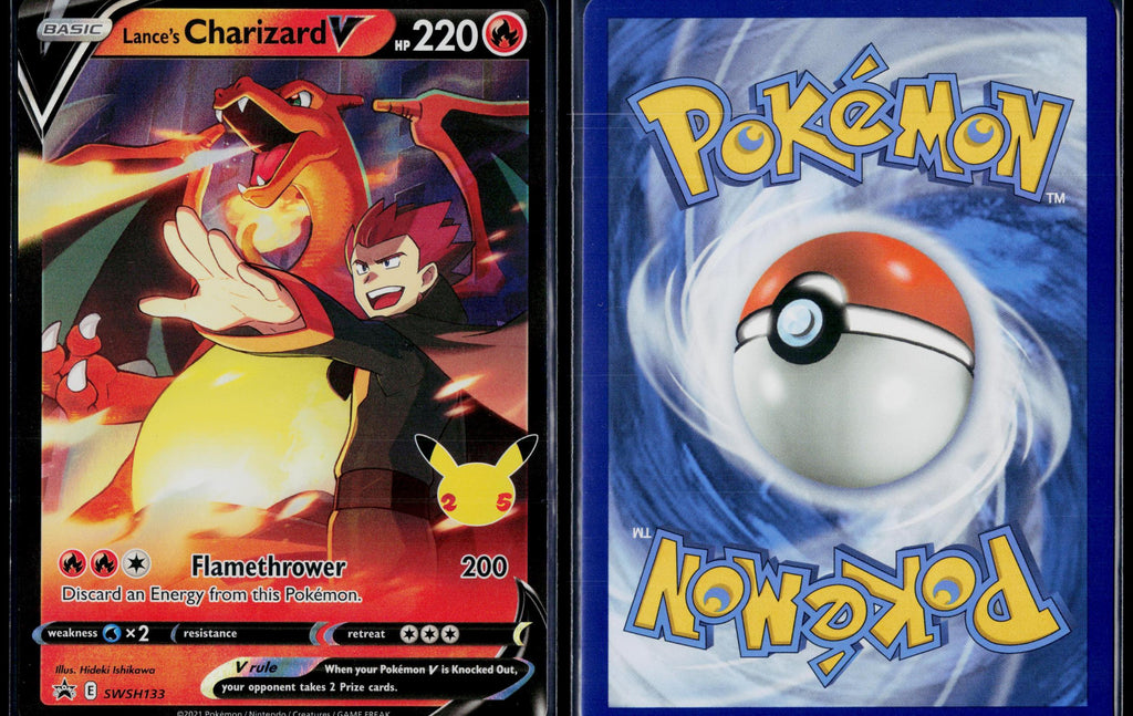 LANCE'S CHARIZARD V SWSH133 POKEMON SWORD & SHIELD PROMO HOLO P NM