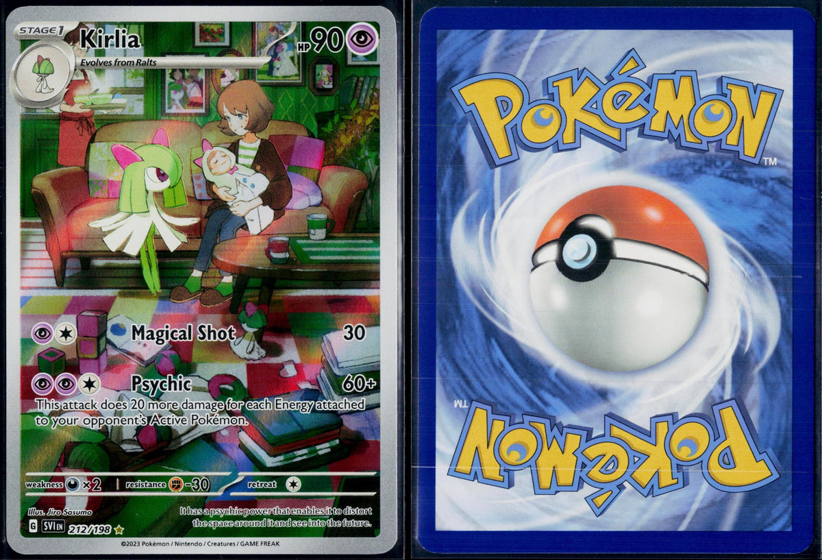 KIRLIA 212/198 POKEMON SCARLET & VIOLET ILLUSTRATION RARE HOLO NM
