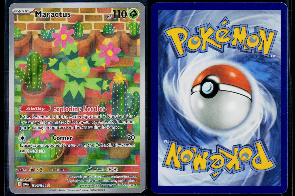 MARACTUS 160/159 POKEMON JOURNEY TOGETHER ILLUSTRATION RARE HOLO NM