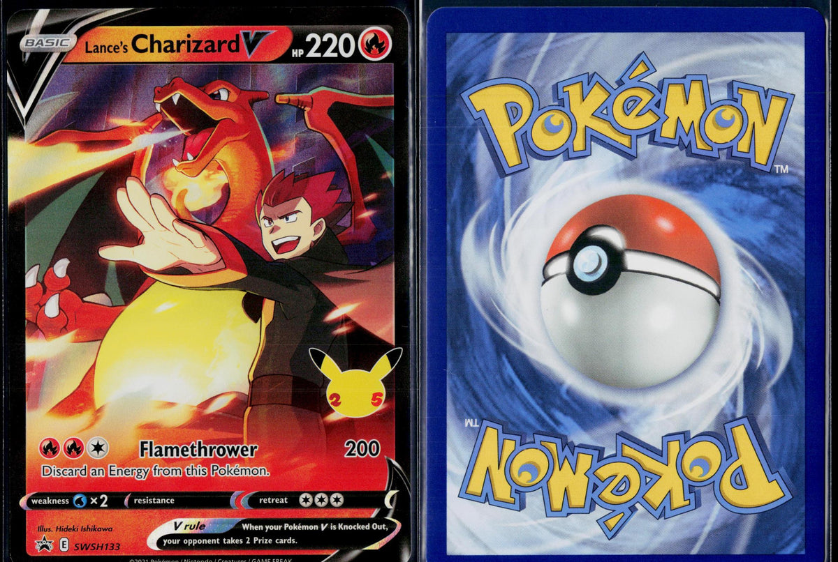 LANCE'S CHARIZARD V SWSH133 POKEMON SWORD & SHIELD PROMO HOLO P NM