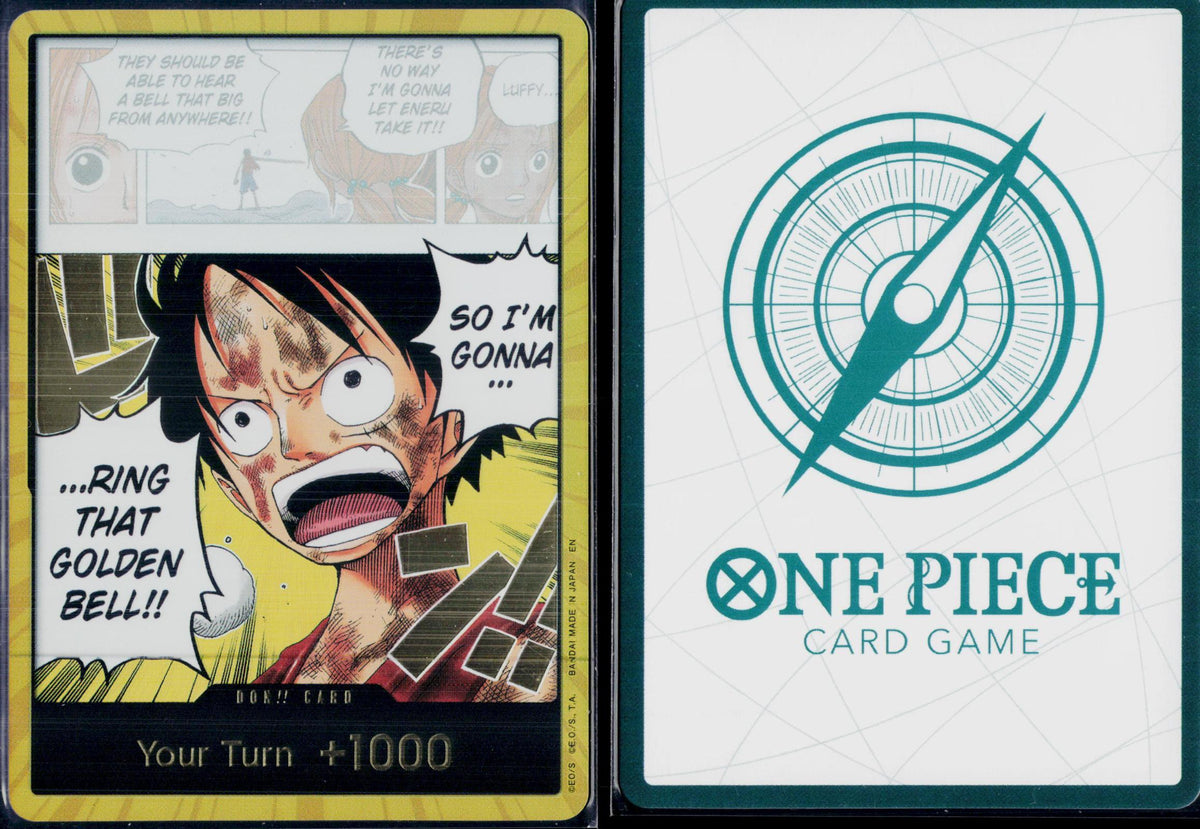 DON!! CARD MONKEY D. LUFFY "RING THAT GOLDEN BELL!!" ONE PIECE FOIL NM