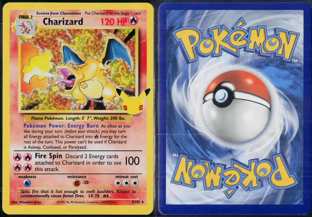 CHARIZARD 4/102 POKEMON CELEBRATIONS: CLASSIC COLLECTION HOLO NM
