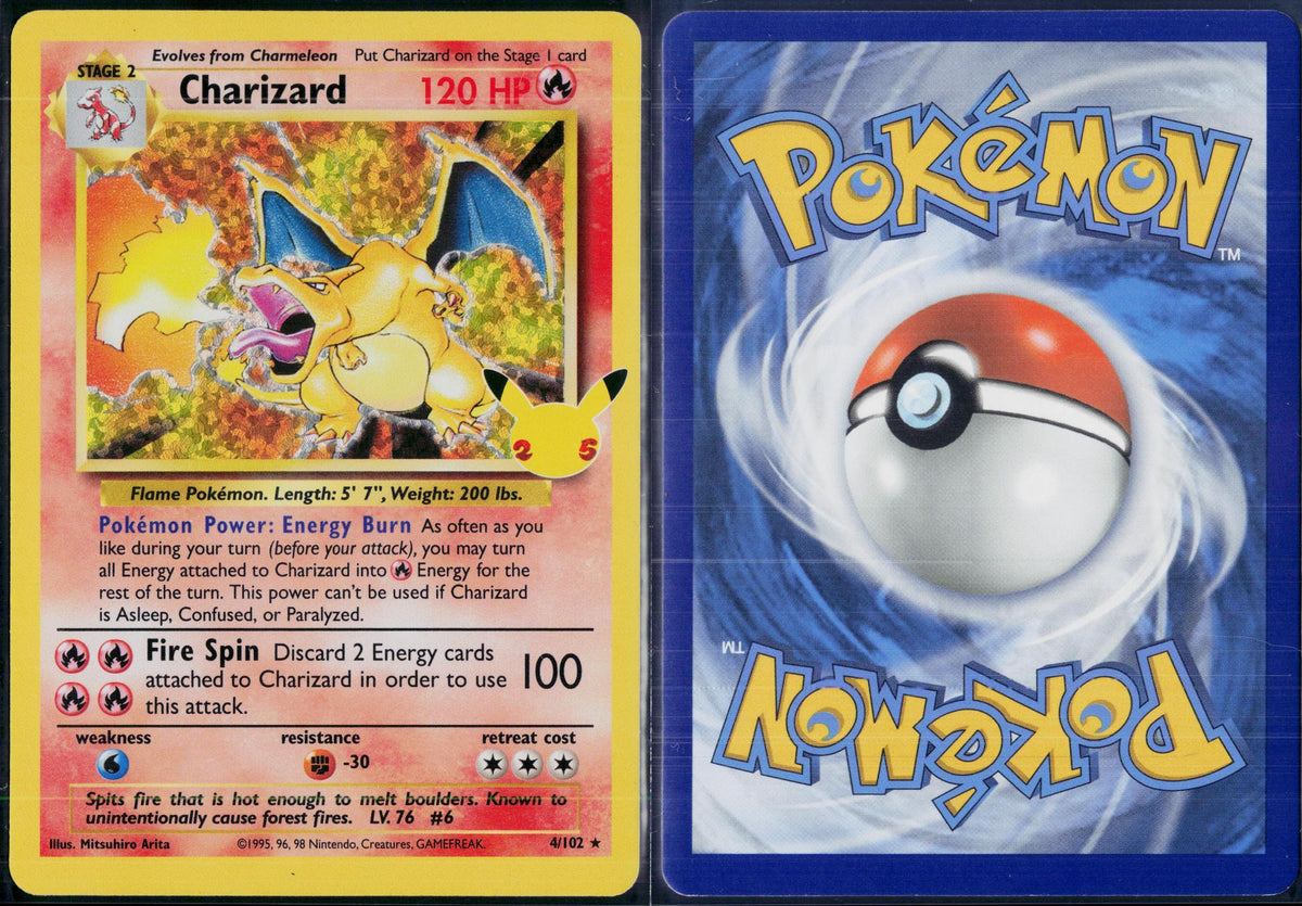 CHARIZARD 4/102 POKEMON CELEBRATIONS: CLASSIC COLLECTION HOLO NM
