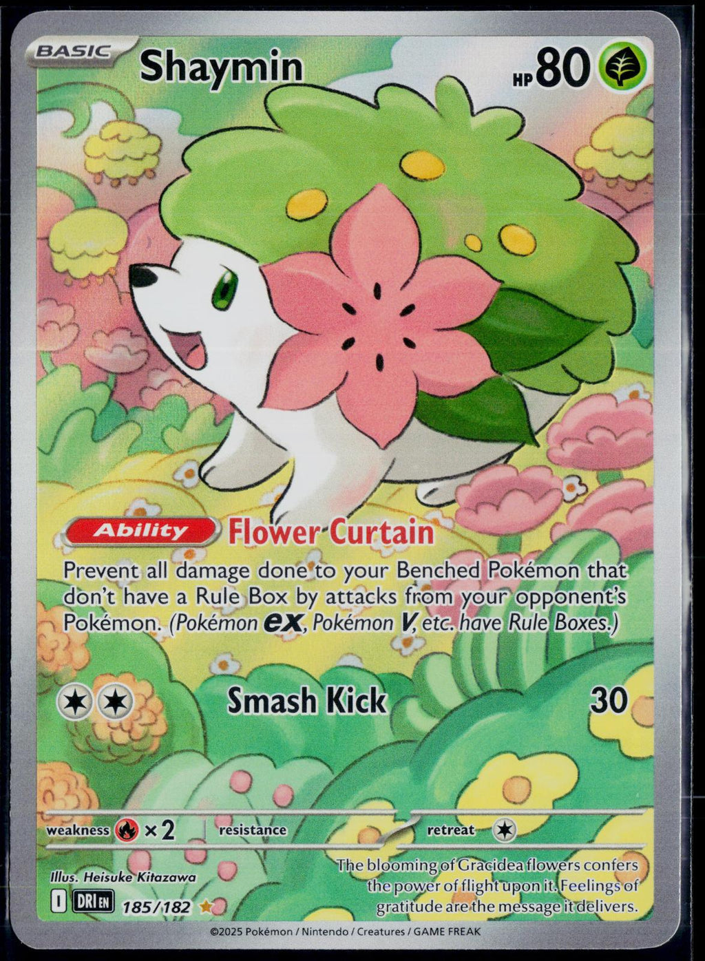 SHAYMIN 185/182 POKEMON DESTINED RIVALS ILLUSTRATION RARE HOLO NM