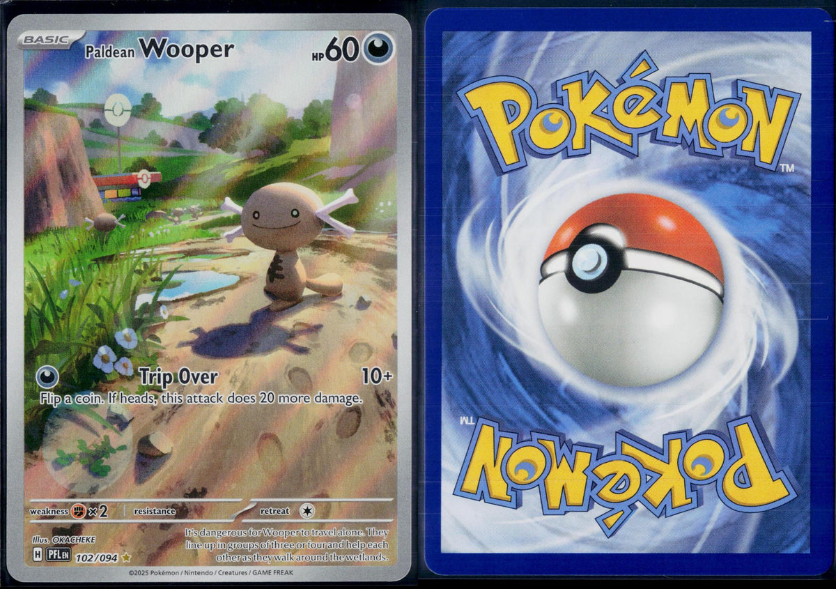 PALDEAN WOOPER 102/094 🐬 POKEMON PHANTASMAL FLAMES IR ☀️ HOLO NM/M 🌴