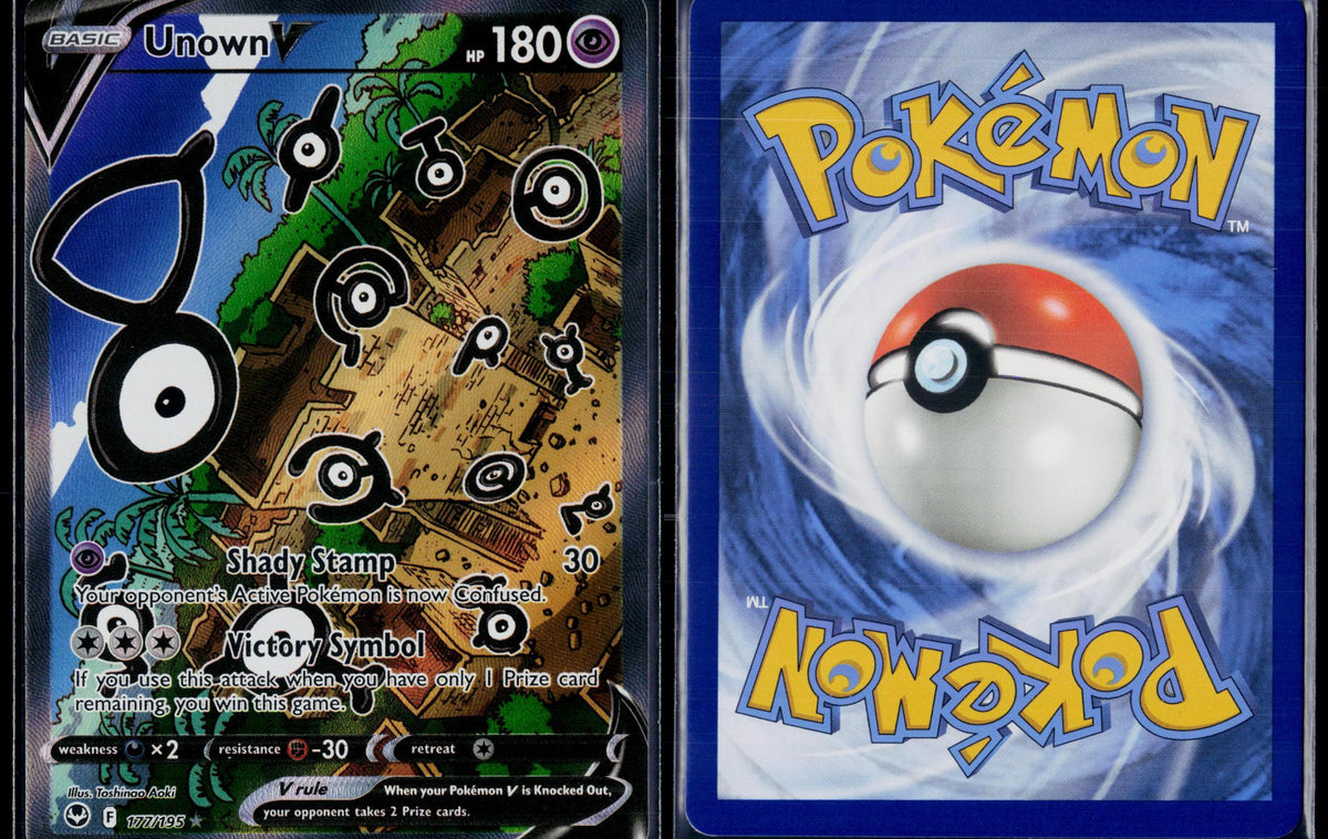 UNOWN V 177/195 🐬 POKEMON SILVER TEMPEST UR ☀️ HOLO NM/M 🌴