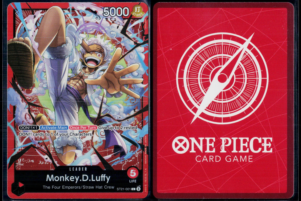 MONKEY.D.LUFFY (001) ST21-001 ONE PIECE STARTER DECK EX: GEAR 5 L FOIL NM