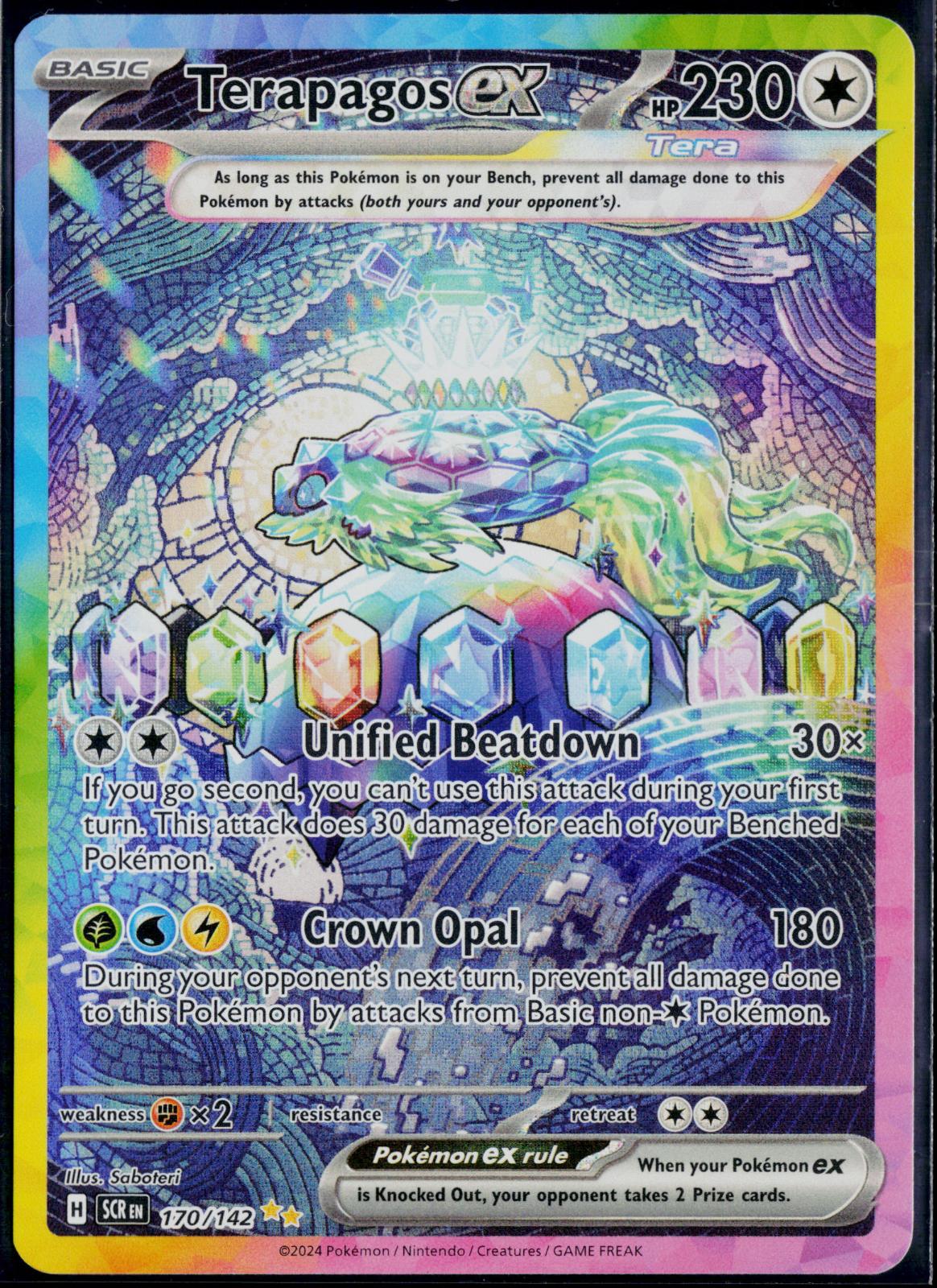 TERAPAGOS EX 170/142 🐬 POKEMON STELLAR CROWN SIR ☀️ HOLO NM/M 🌴