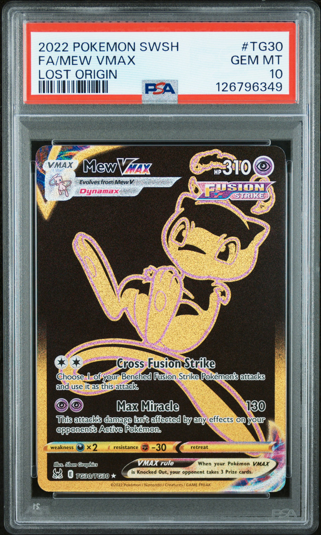 MEW VMAX TG30/TG30 PSA 10 POKEMON LOST ORIGIN